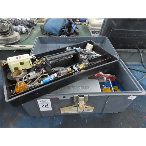 Toolbox w/Tools and Electrical Supplies