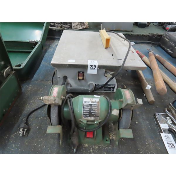 Electric Tile Saw, Small Bench Grinder