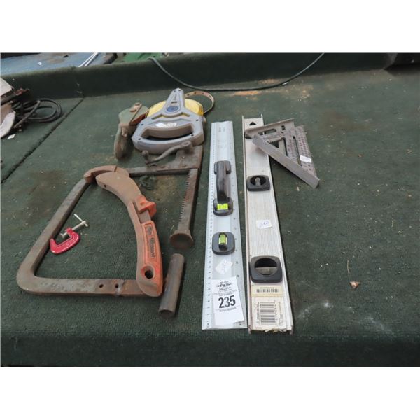 Level, Measures, Pulley, Clamp