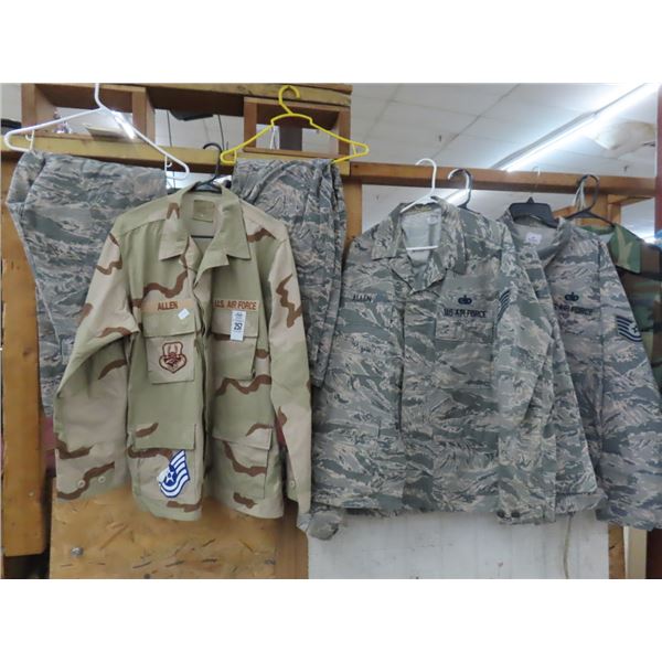 US Air Force 6 Jackets, 2 Pants, Duffle Bags