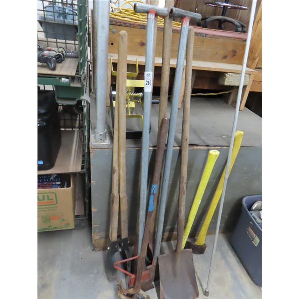 Shovel, Axe, Post Hole, Conduit Bender, Floor Scraper