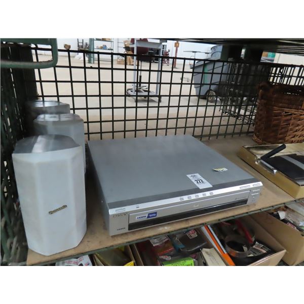 Sony DVD Player w/Speakers, Basket, Wifi Extender, Tray
