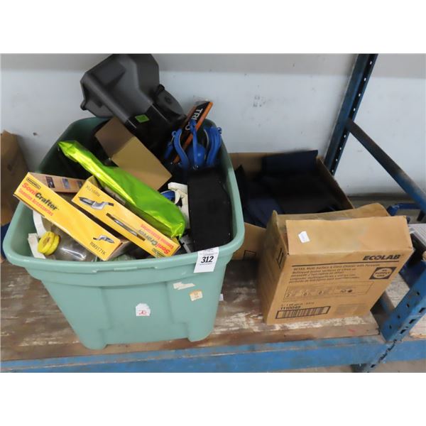Glass Cleaner, Safety Belts, Tub w/Hardware/Supplies