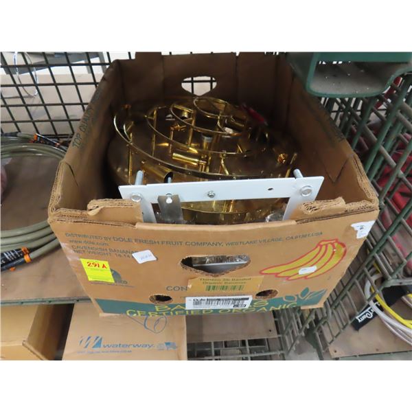 Brass ?  Chandelier w/Finials