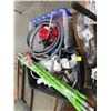 Image 3 : Pallet w/PVC Fittings, Pole Saw, String Lights, Vari-Flo Valves