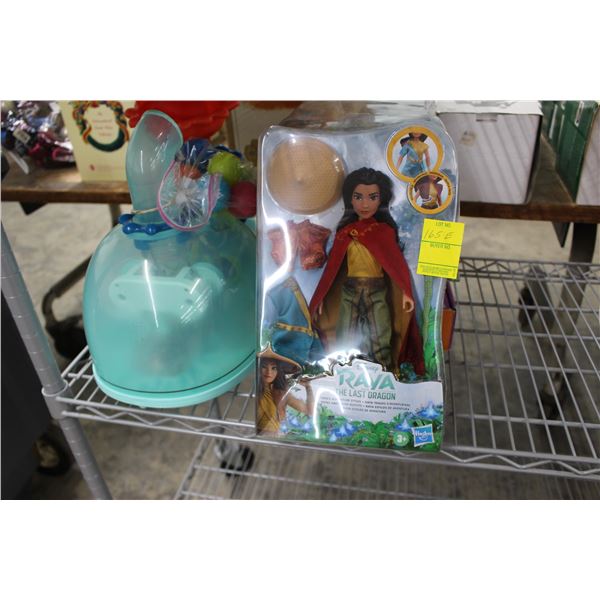 New Disney Raya Dolls, Games, Whale Ball Game