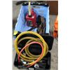 Image 1 : Toolbox w/Pneumatic Tools, Air Hoses, Tub of Plumbing Pipe Wrenches