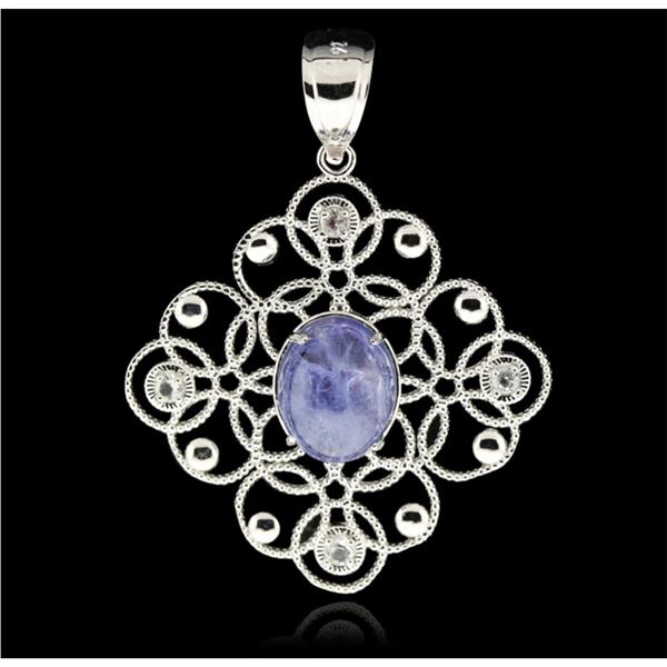 Group - SILVER 4.20ct Tanzanite and White Topaz Pendant Without Chain SLV275
