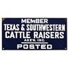 Image 1 : Texas & Southwestern Cattle Raisers Porcelain Sign