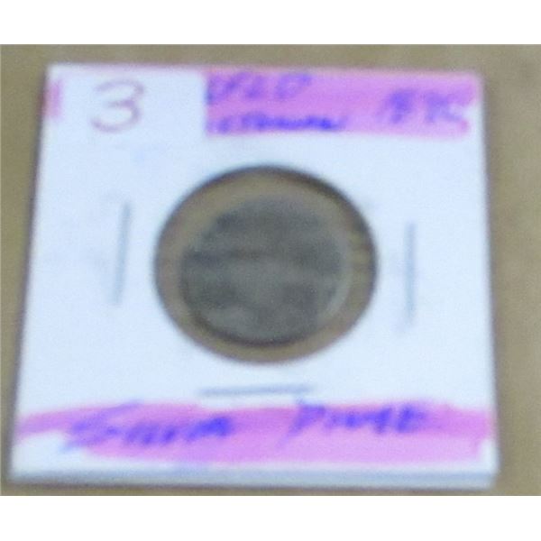 1890 VICTORIAN NEWFOUNDLAND SILVER DIME
