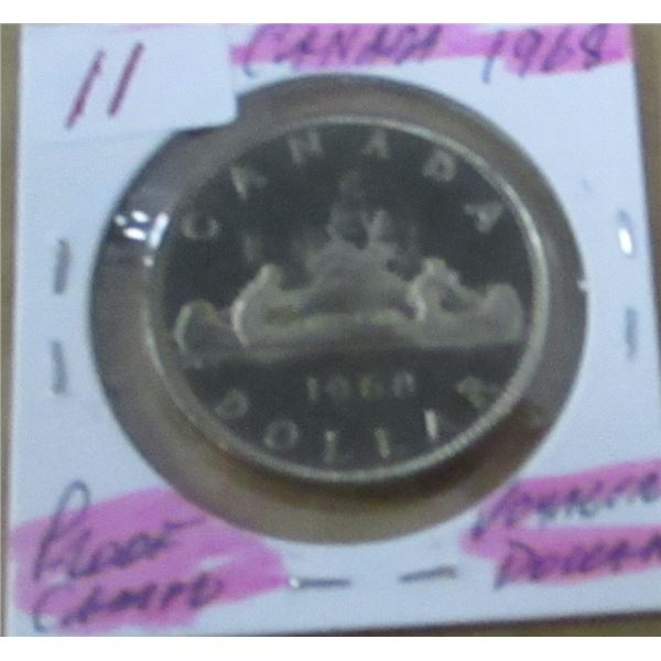 1968 PROOF CAMEO CANADA VOYAGER DOLLAR
