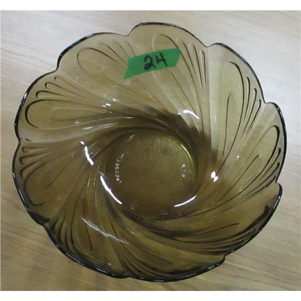COLLECTABLE:  COLORED GLASS BOWL
