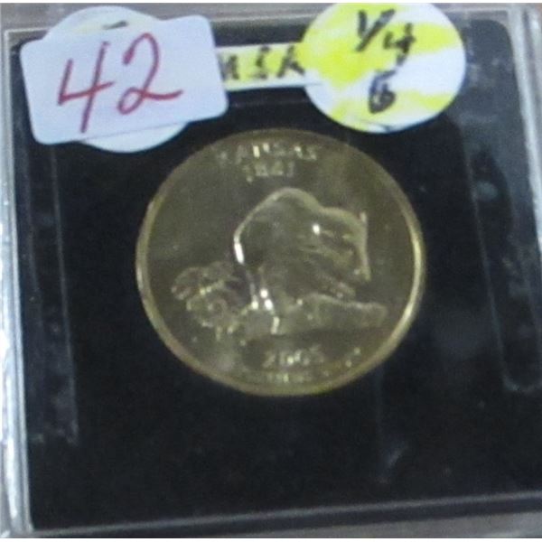 1861 - 2005 KANSAS USA PROOF QUARTER DOLLAR