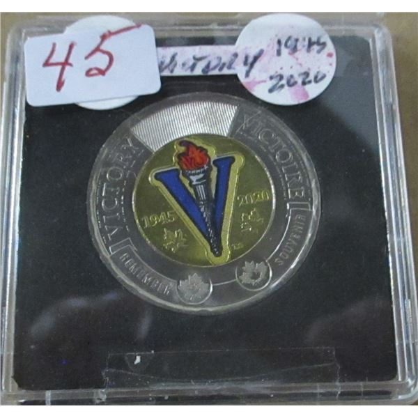 1945 - 2020 WORLD WAR VICTORY CANADA TOONIE