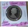Image 1 : 1984 PROOF CAMEO CANADA SILVER HALF DOLLAR
