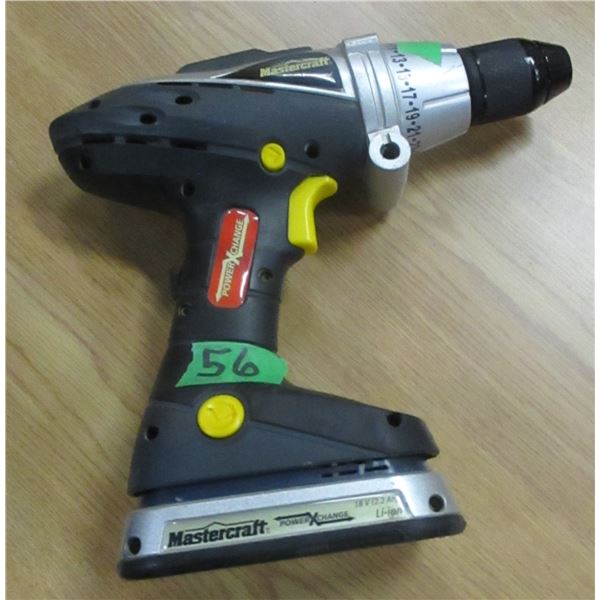 MASTERCRAFT 18 VOLT DRILL (NO CHARGER)