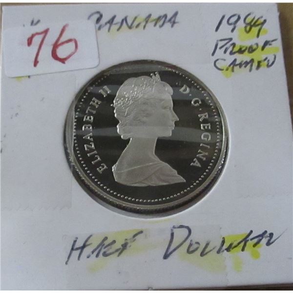 1989 PROOF CAMEO CANADA HALF DOLLAR
