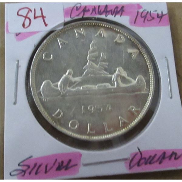 1954 CANADA SILVER DOLLAR