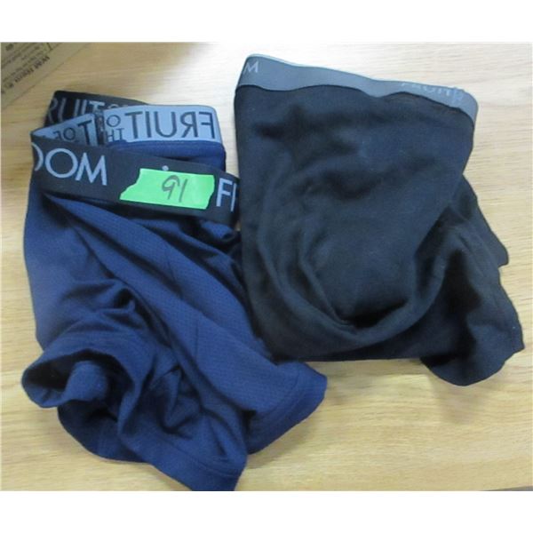 NEW:  2 PAIR FRUIT OF THE LOOM MEN'S BOXER SHORTS (SIZE XL)