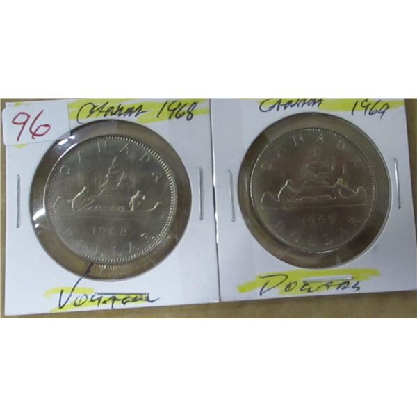 1968 & 1969 UNCIRCULATED CANADA VOYAGER DOLLARS