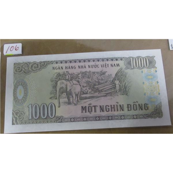 ONE THOUSAND DONG CURRANCY BANK NOTE