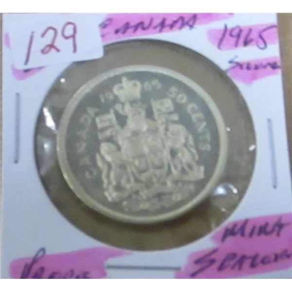1965 PROOF MINT SEALED CANADA SILVER HALF DOLLAR