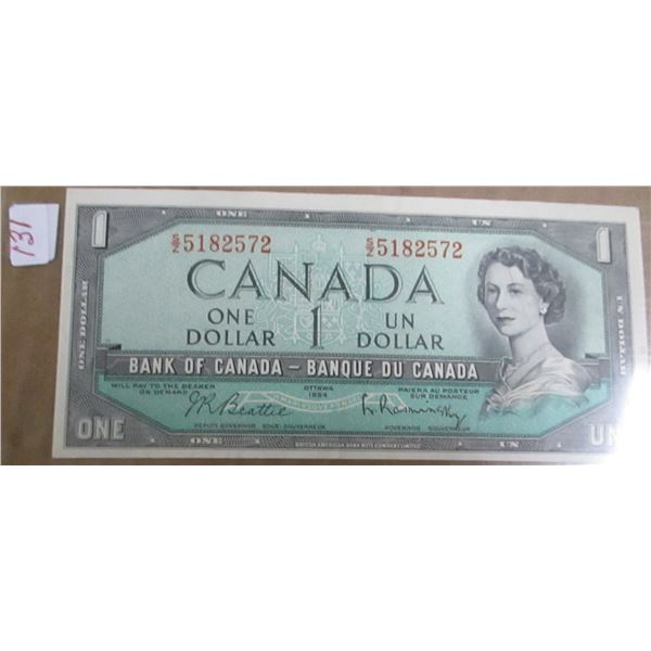 1954 CANADA $1 BILL