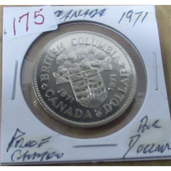 1971 BC PROOF CAMEO DOLLAR