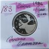 Image 1 : 1986 PROOF CAMEO SILVER QUARTER