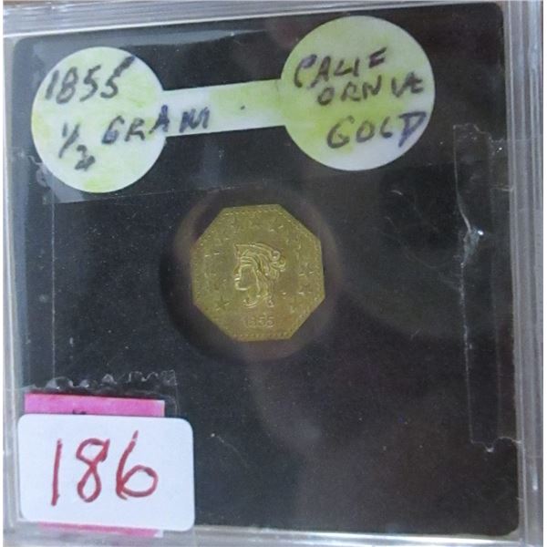 1855 CALIFORNIA GOLD COIN