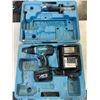 Image 1 : MAKITA 18VOLT DRILL WITH BATTERY, CHARGER AND CASE, WORKING
