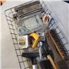 Image 3 : TRAY WITH HEAVY DUTY BAR DOOR HINGES, HAND TOOLS ETC.