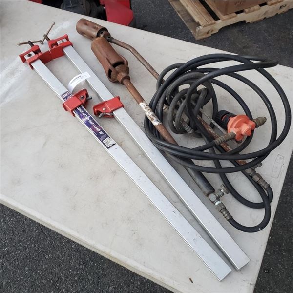 TWO CLAMPS AND TWO TORCHES