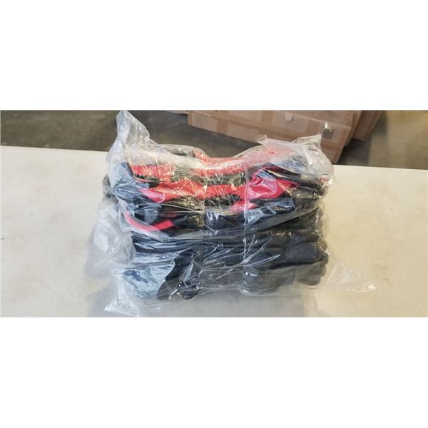 30 NEW PAIRS OF RUBBER DIPPED WORK GLOVES, 3 BUNDLES OF 10