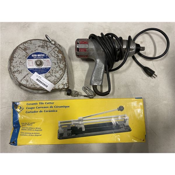 ELECTRIC IMPACT WRENCH WITH TILE CUTTER AND AERO MOTIVE BALANCER