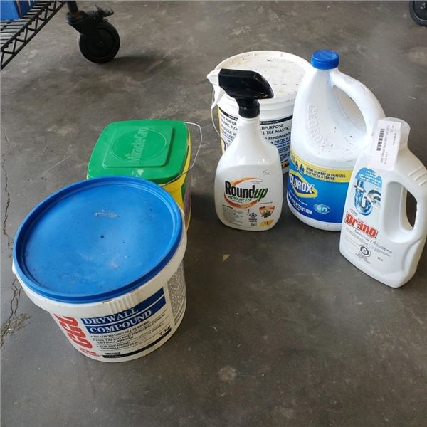 TILE ADHESIVE, DRYALL COMPOUND DRANO AND MORE
