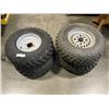 Image 1 : 4 ATV TIRES ON STEEL RIMS