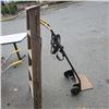Image 1 : 5 FT WOODEN A FRAME LADDER AND METAL DOLLY