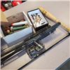 Image 2 : LARGE LOT OF ASSORTED FISHING RODS, LURES AND TACKLE, NETS ETC