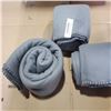Image 2 : 3 NEW POLYESTER BLANKETS APPROX 48" X 72"