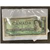 Image 2 : 2 CANADIAN $1 BILLS 1954