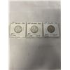 Image 1 : 3 CANADIAN SILVER WWII 1939, 1940, 1941 .800 SILVER