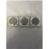 Image 1 : 3 CANADIAN CENTENNIAL DOLLARS; 1970 MANITOBA, 1971 BC, 1974 WINNIPEG
