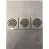 Image 2 : 3 CANADIAN CENTENNIAL DOLLARS; 1970 MANITOBA, 1971 BC, 1974 WINNIPEG