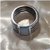 Image 2 : STERLING SILVER W/ MOTHER OF PEARL RING, MARKED 925