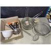 Image 1 : LOT OF NEW STRAINERS, SERVING UTENSILS AND FUNNEL