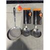 Image 3 : LOT OF NEW STRAINERS, SERVING UTENSILS AND FUNNEL