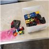 Image 1 : CONTAINER OF DIE CAST CARS, TRANSFORMERS AND TONKA TRACTOR
