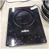 Image 2 : SALTON INDUCTION COOKTOP WITH BLUE DIAMOND AND OXO FRYING PANS, TESTED AND WORKING.