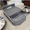 Image 5 : KITCHENAID DISH RACK AND 2 WOLL REMOVABLE HANDLE FRY PAN/SAUCEPANS.